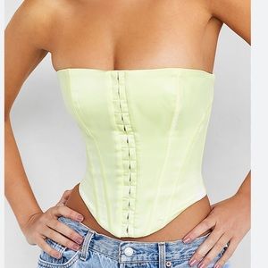 Lemon/ yellow Mistress rocks corset top